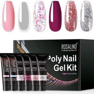Poly nail gel kit 6 pcs